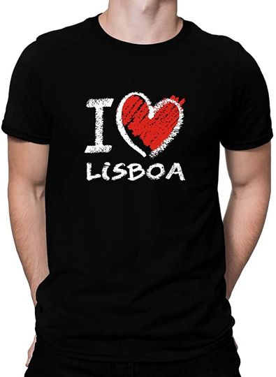 Discover T-shirt para Homem e Mulher Amo Lisboa Portugal