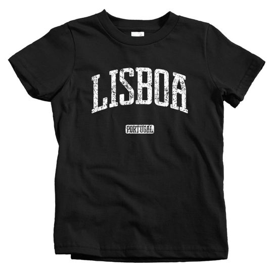 Discover T-shirt para Homem e Mulher com Impressão de Lisboa Portugal