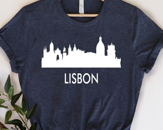 Discover T-shirt para Homem e Mulher com Estampa de Lisboa Portugal