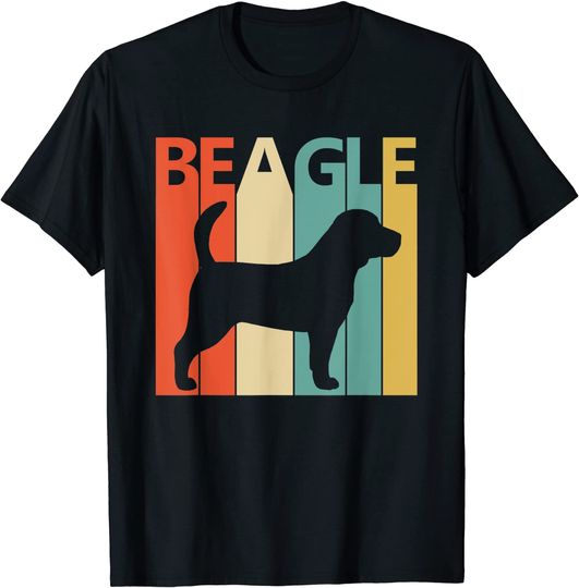 Discover T-shirt para Homem e Mulher Vintage com Cão Beagle