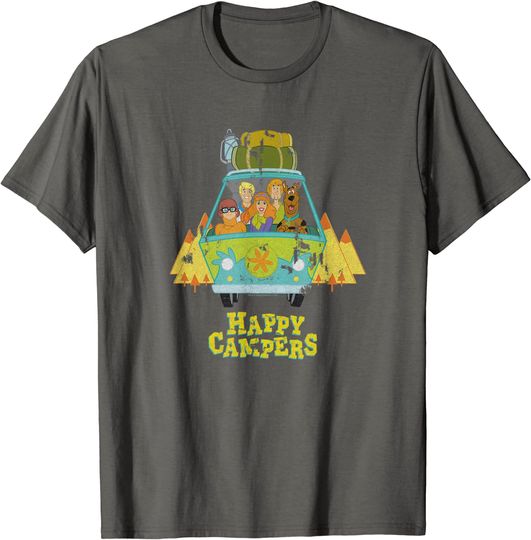 Discover T-shirt para Homem e Mulher Scooby-Doo Happy Campers