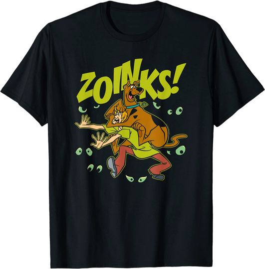 Discover T-shirt para Homem e Mulher Scooby-Doo Shaggy Zoinks