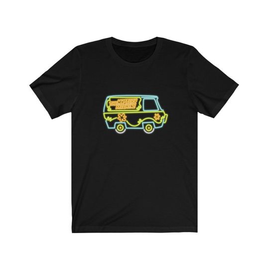 Discover T-shirt para Homem e Mulher ScoobyDoo Mystery Machine Neon