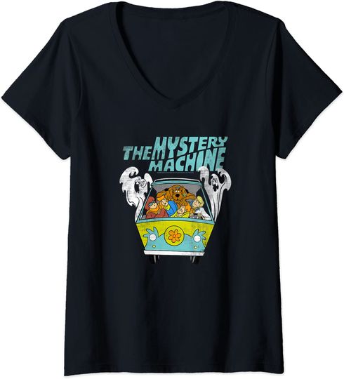 Discover T-shirt para Mulher Scooby-Doo Mystery Machine Decote em V