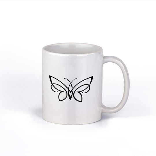 Discover Caneca de Cerâmica Clássica Desenhos Simples Borboleta