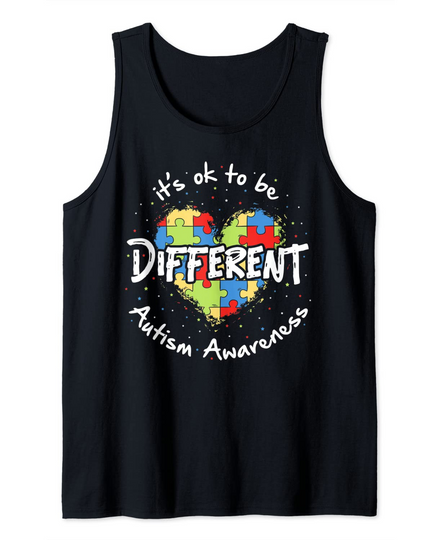 Discover Camisola sem Mangas Unissexo It’s Ok To Be Different Autism Awareness