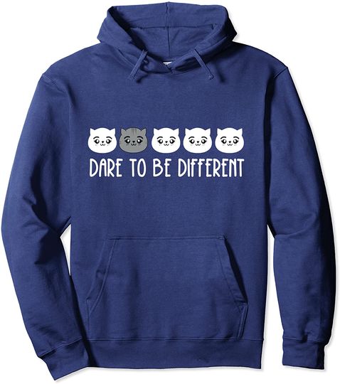 Discover Hoodie Unissexo Gato Dare To Be Different