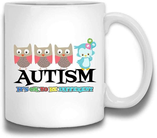 Discover Caneca de Cerâmica Clássica It’s Ok To Be Different Autism Awareness