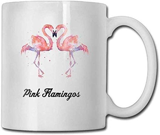 Discover Caneca de Cerâmica Clássica Pink Flamingos