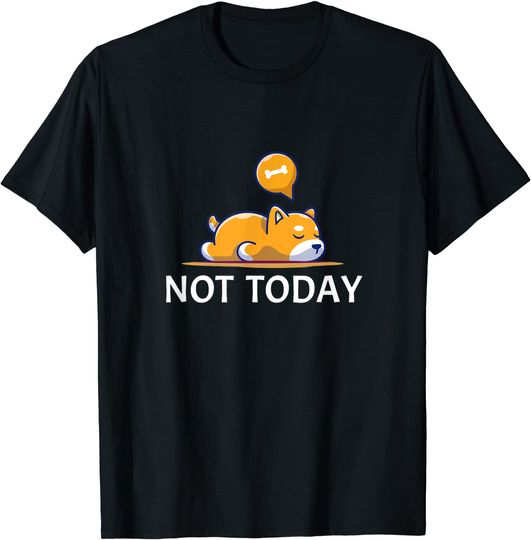 Discover T-shirt para Homem e Mulher Shiba Inu Not Today