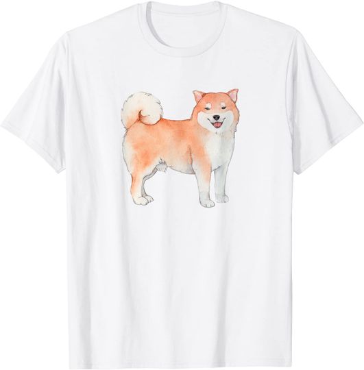 Discover T-shirt para Homem e Mulher com Impressão de Shiba Inu