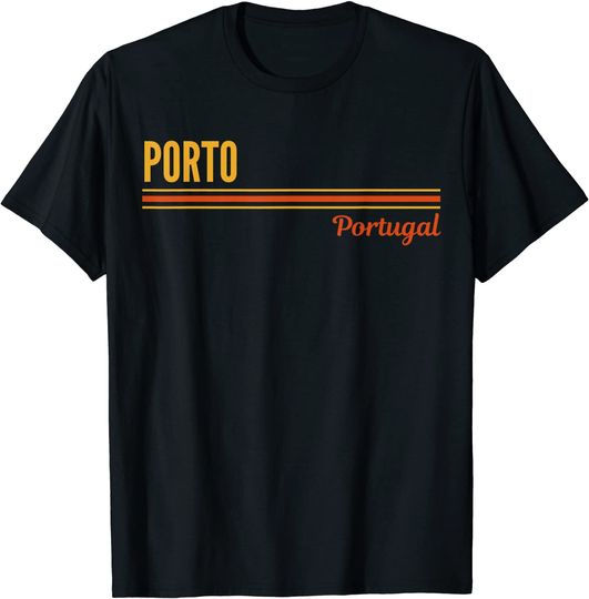 Discover T-shirt para Homem e Mulher Vintage Porto Portugal