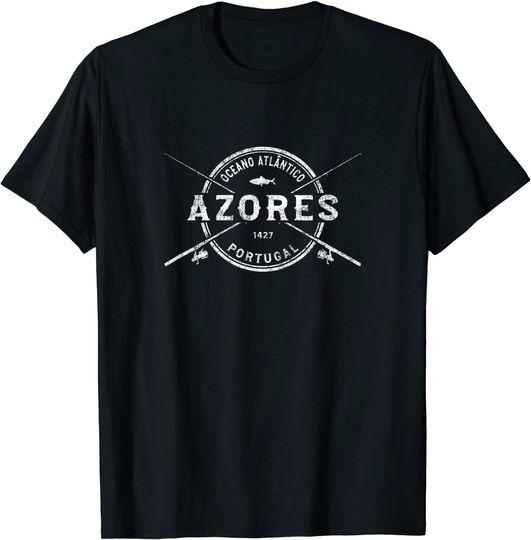 Discover T-shirt para Homem e Mulher Vintage Açores Portugal