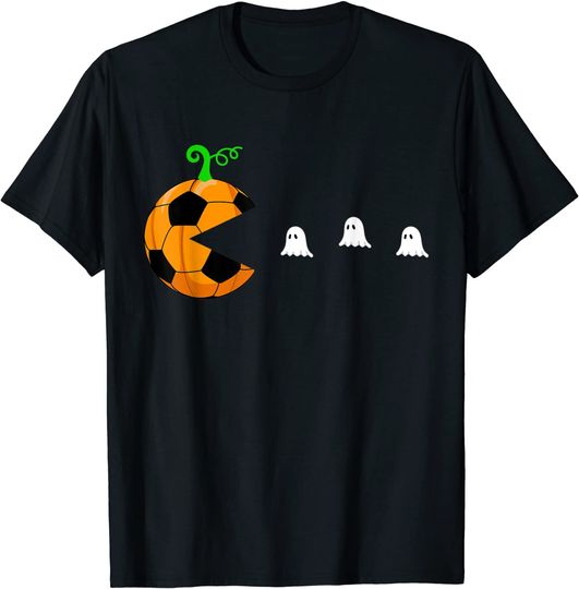 Discover T-Shirt de Futebol Abóbora Come Fantasma | Jogo de Halloween
