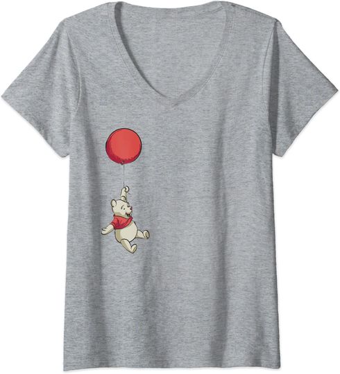 Discover T-shirt de Mulher com Decote Em V Urso E Balão