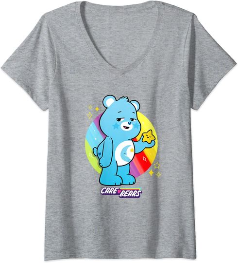 Discover T-shirt de Mulher com Decote Em V Urso E Estrela