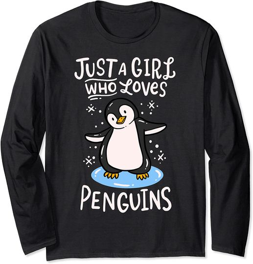 Discover Camisola de Homem Mangas Compridas Just A Girl Who Loves Penguins