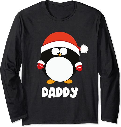 Discover Camisola de Homem Mangas Compridas Natal Pinguim Daddy