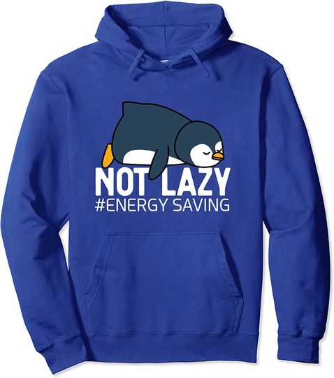 Discover Hoodie Unissexo Pinguim Not Lazy Energy Saving