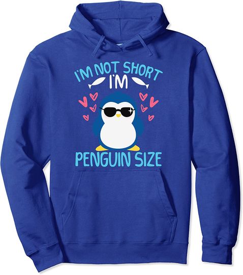 Discover Hoodie Unissexo Pinguim com Óculos de Sol I'm Not Short I'm Penguin Size
