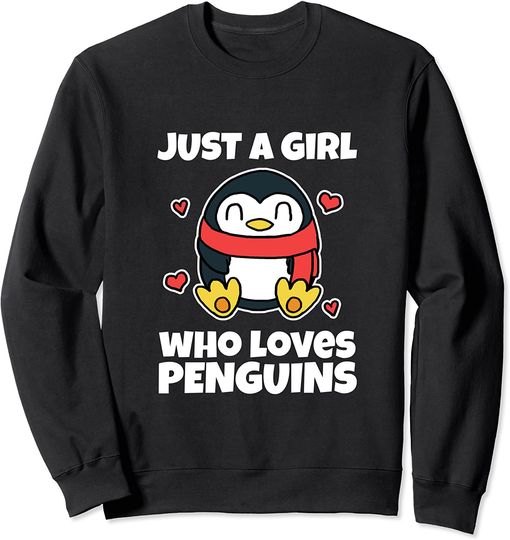 Discover Suéter Unissexo Just A Girl Who Loves Penguins