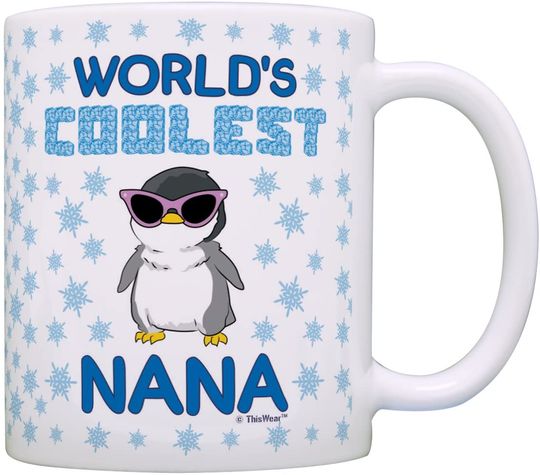 Discover Caneca de Cerâmica Clássica Pinguim World’s Coolest Nana