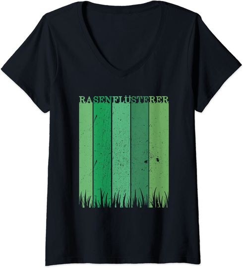 Discover T-shirt de Mulher com Decote Em V Rasenflüsterer - Sussurrador de Gramado