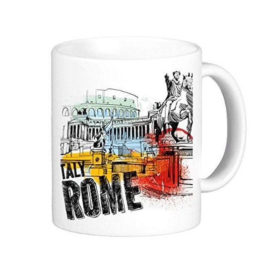 Discover Caneca de Cerâmica Clássica Cidade de Roma Itália