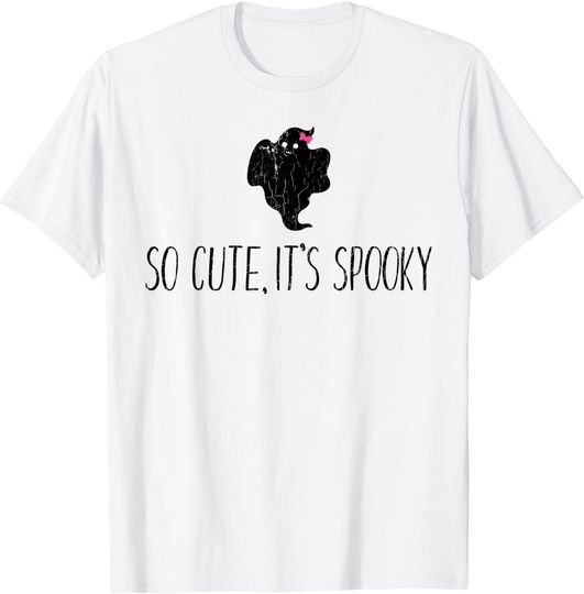 T-shirt para Homem e Mulher Halloween So Cute It's Spooky