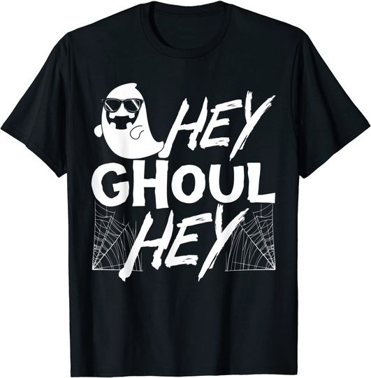 T-shirt para Homem e Mulher Hey Ghoul Hey Halloween Boo Spooky