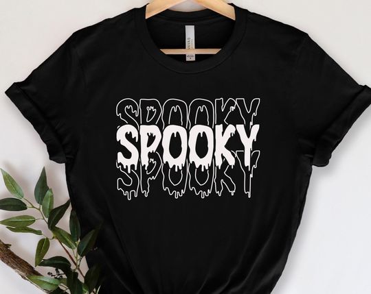 Discover T-shirt para Homem e Mulher Spooky Dia das Bruxas | Boo Halloween