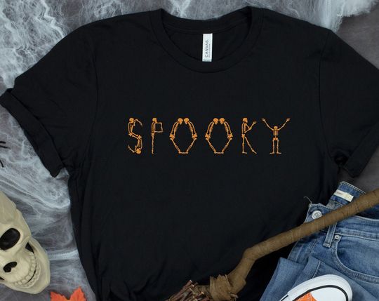 Discover T-shirt para Homem e Mulher Divertido Spooky Halloween