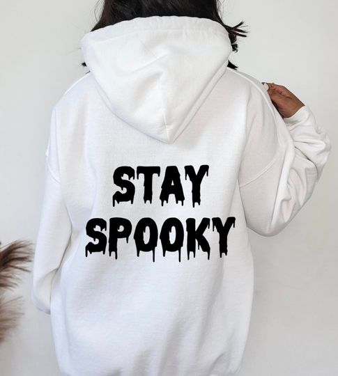 Discover Hoodie Unissexo com Impressão de Stay Spooky