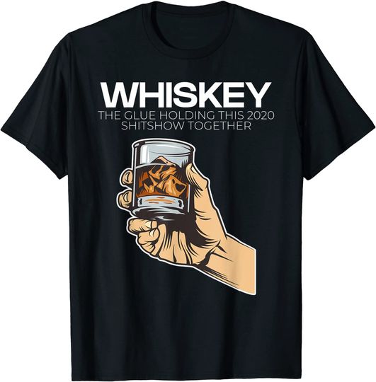 Discover Camiseta para Homem e Mulher Whiskey Slogan