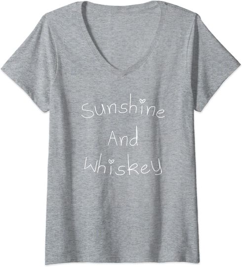 Discover shirt para Mulher Sunshine and Whiskey Decote em V