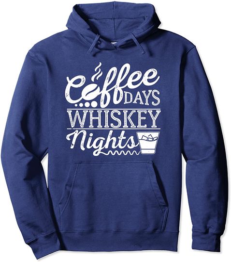 Discover Hoodie Unissexo Coffee Days Whiskey Nights