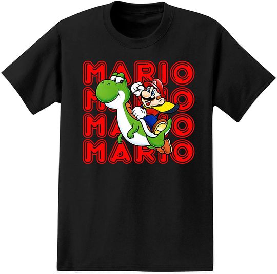 Discover Camiseta Unissexo Manga Curta Dinossauro E Mario