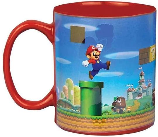 Discover Caneca de Cerâmica Com Cor Interna Presente Jogos de Super Mario 325ml