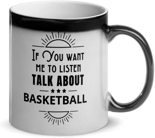 Discover Caneca de Cerâmica Mágica If You Want Me To Listen Talk About Basketball 325ml