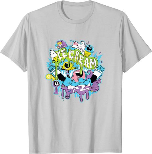 Discover T-shirt para Homem e Mulher com Teen Titans Go Ice Cream