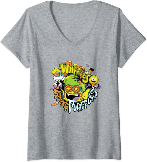 Discover T-shirt para Mulher Teen Titans Go Waffle Decote em V