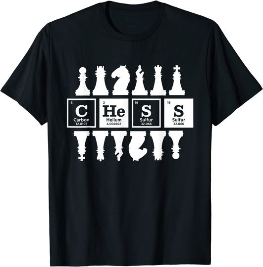 Discover T-shirt para Homem e Mulher Sistema de Jogo de Xadrez
