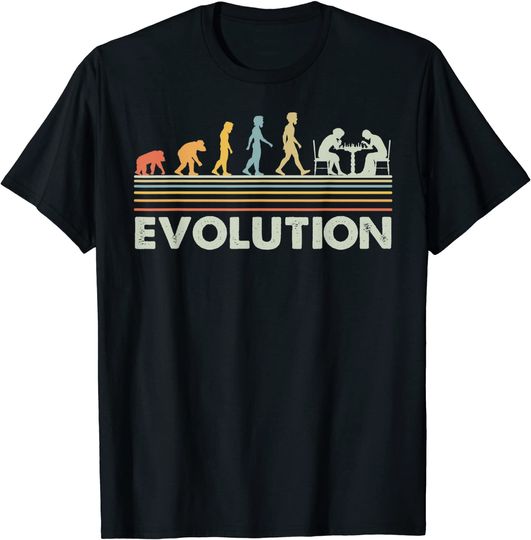 Discover T-shirt para Homem e Mulher Evolução de Xadrez