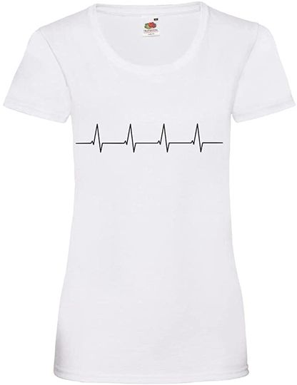 Discover Camiseta de Mulher Manga Curta Batimentos de Coração