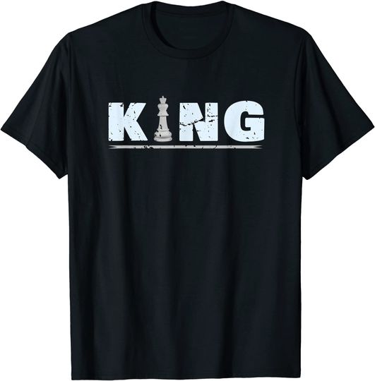Discover Camiseta Xadrez King Simples para Homem e Mulher
