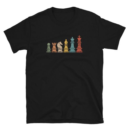 Discover Camiseta para Homem e Mulher com Evolução de Xadrez