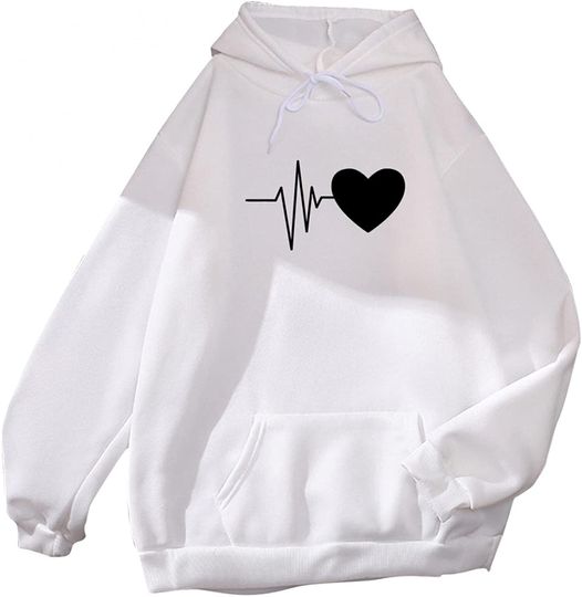 Discover Hoodie Sweatshirt com Capuz Unissexo Batimentos do Coração