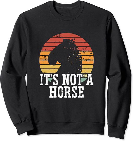 Discover Sweatshirt Unissexo It's Not A Horse com Xadrez