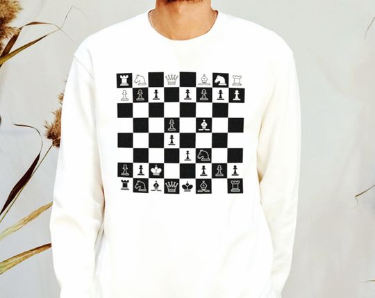 Discover Camisola de Mangas Compridas Unissexo Checkmate Xadrez