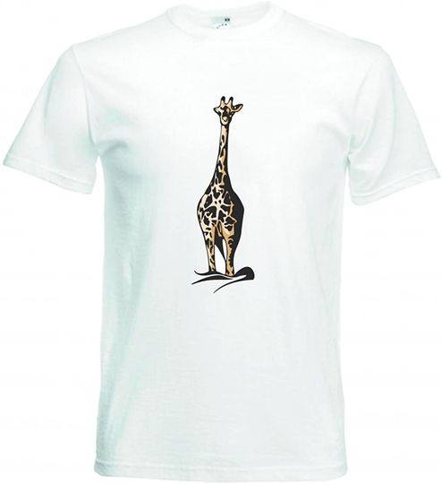 T-Shirt Unissexo Manga Curta Girafa Presente para Amantes de Animal